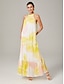 abordables Robes Maxi-Halter A line Vacation Dress