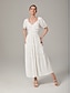 abordables Robes Maxi-Summer Puff Sleeve Waist cinched Dress