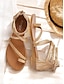 cheap Sandals-Braided Gladiator Flat Sandals