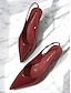 abordables escarpins et talons-Patent Leather Slingback Kitten Heels