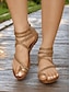 cheap Sandals-Braided Gladiator Flat Sandals