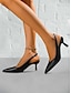 abordables escarpins et talons-Patent Leather Slingback Kitten Heels
