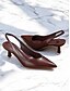 abordables escarpins et talons-Patent Leather Slingback Kitten Heels