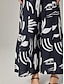 abordables pantalons et shorts-Print Wide Leg Vacation Pants