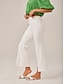 cheap Pants-Elegant Slight Stretch Cropped Flared Pants