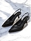 abordables escarpins et talons-Patent Leather Slingback Kitten Heels