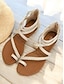 cheap Sandals-Braided Gladiator Flat Sandals