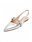 abordables Ballerines-Rhinestone Pointed Slingback Flats