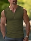 cheap Tank Tops-Men's Sleeveless Henley Tank Top Vest