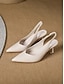 abordables escarpins et talons-Patent Leather Slingback Kitten Heels