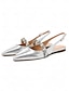 abordables Ballerines-Rhinestone Pointed Slingback Flats