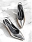 abordables escarpins et talons-Patent Leather Slingback Kitten Heels