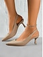 abordables escarpins et talons-Patent Leather Slingback Kitten Heels