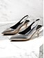 abordables escarpins et talons-Patent Leather Slingback Kitten Heels