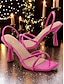 abordables escarpins et talons-Minimalist Square Toe Heeled Sandals