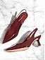 abordables escarpins et talons-Patent Leather Slingback Kitten Heels