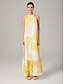 abordables Robes Maxi-Halter A line Vacation Dress