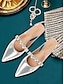 abordables Ballerines-Rhinestone Pointed Slingback Flats