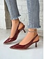 abordables escarpins et talons-Patent Leather Slingback Kitten Heels