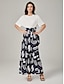 abordables pantalons et shorts-Print Wide Leg Vacation Pants