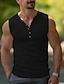 cheap Tank Tops-Men's Sleeveless Henley Tank Top Vest