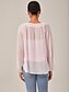economico bluse-Lightweight Chiffon Round Neck Shirt