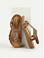 cheap Sandals-Beaded T Strap Boho Sandals
