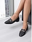 cheap Flats-Classic Gold Buckle Leather Loafers