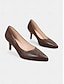 cheap Pumps &amp; Heels-Brogue Kitten Heels in Faux Leather