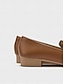 cheap Flats-Classic Gold Buckle Leather Loafers