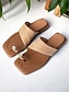 cheap Sandals-Woven Strap Square Toe Sandals