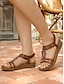 cheap Sandals-Beaded T Strap Boho Sandals