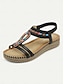 cheap Sandals-Beaded T Strap Boho Sandals