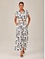 abordables Shirts-Sketch Print Cape Sleeve Shirt Top
