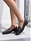 cheap Flats-Classic Gold Buckle Leather Loafers