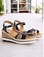 cheap Sandals-Cork Wedge Strappy Espadrille Sandals