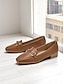 cheap Flats-Classic Gold Buckle Leather Loafers