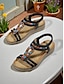 cheap Sandals-Beaded T Strap Boho Sandals