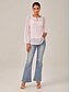 economico bluse-Lightweight Chiffon Round Neck Shirt