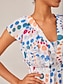 economico Abiti midi-Polka Dot Ruffled Waisted Dress