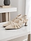 cheap Pumps &amp; Heels-Breathable Mesh Strap Slingback Heels