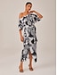cheap Maxi Dresses-Polka Dot Wrap Drop Shoulder Maxi Dress