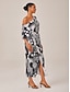 cheap Maxi Dresses-Polka Dot Wrap Drop Shoulder Maxi Dress