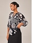 abordables blusas-Abstract Polka Dot Chiffon Top