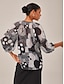 abordables blusas-Abstract Polka Dot Chiffon Top