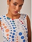 abordables Vestidos Maxi-Polka Dot Layered Maxi Dress