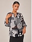 abordables blusas-Abstract Polka Dot Chiffon Top