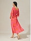 cheap Maxi Dresses-Resort Floral V Neck A Line Maxi Dress