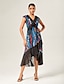 preiswerte Maxi-Kleider-Polka Dot Chiffon Ruffle Maxi Dress