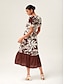 cheap Maxi Dresses-Botanical Textured Chiffon Maxi Dress